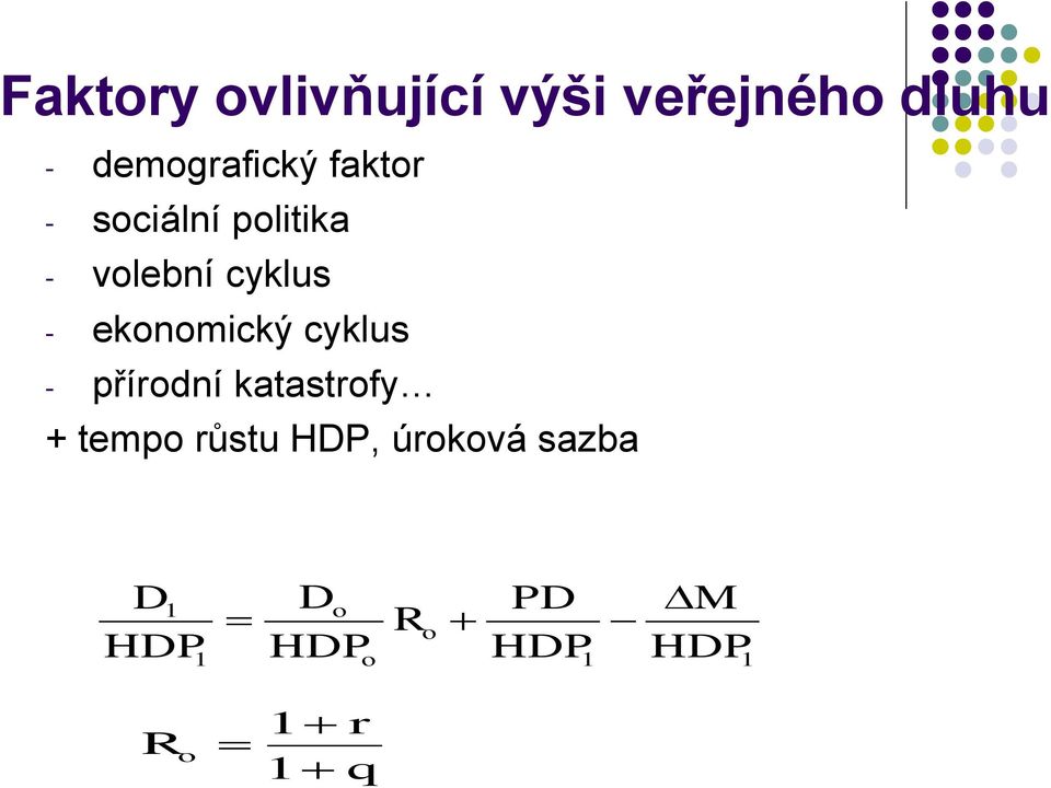 cyklus - přírodní katastrofy + tempo růstu HDP, úroková