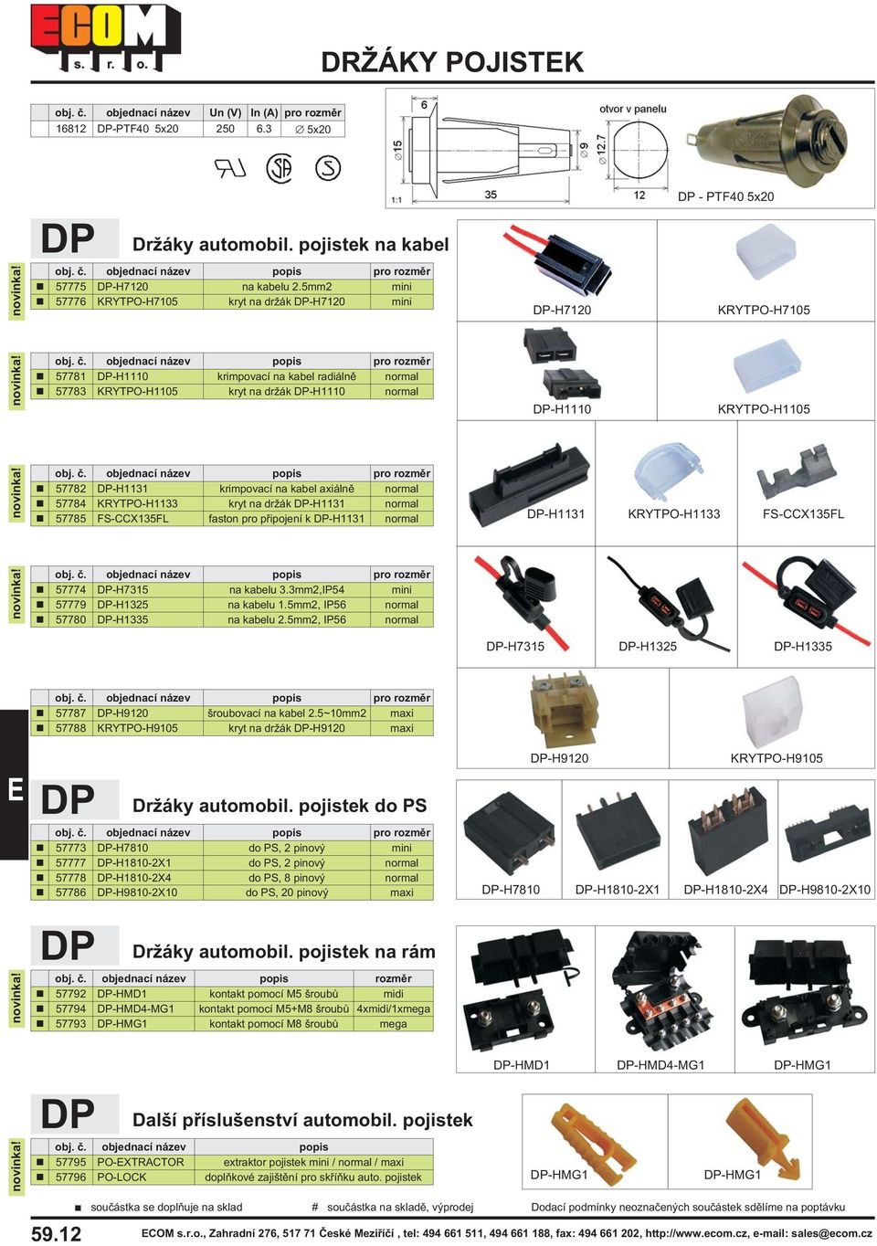 objednací název popis pro rozmìr 57781 -H1110 krimpovací na kabel radiálnì normal 57783 KRYTPO-H1105 kryt na dr ák -H1110 normal -H1110 KRYTPO-H1105 obj. è.