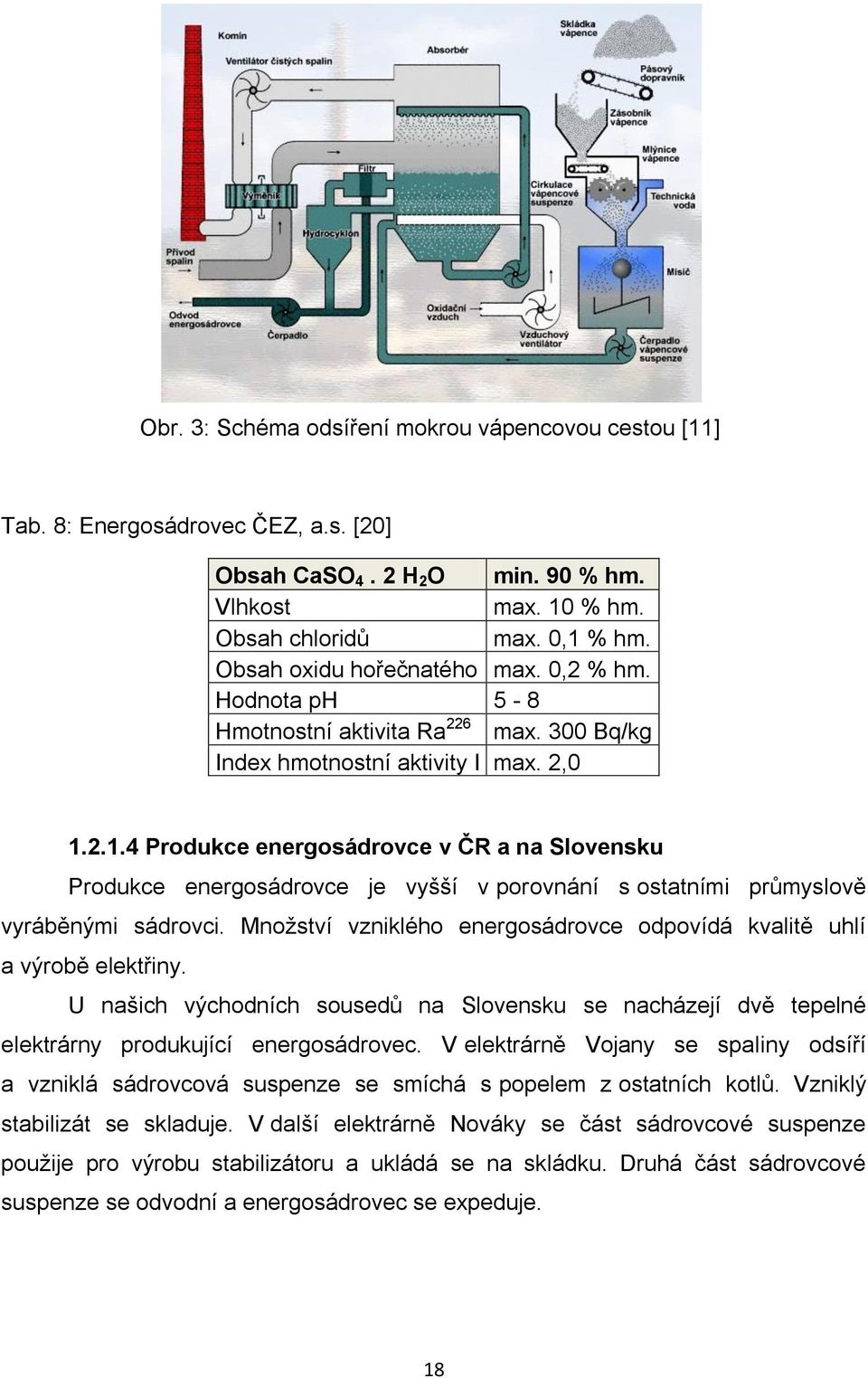 2.1.4 Produkce energosádrovce v ČR a na Slovensku Produkce energosádrovce je vyšší v porovnání s ostatními průmyslově vyráběnými sádrovci.