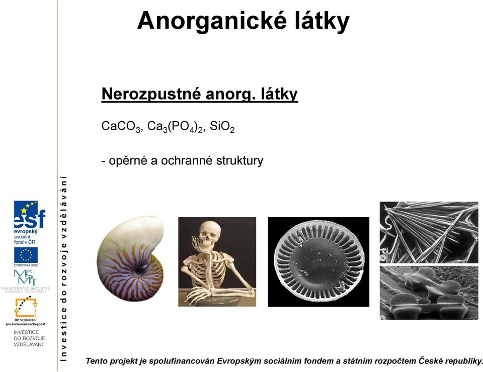 látky CaCO 3, Ca 3 (PO 4