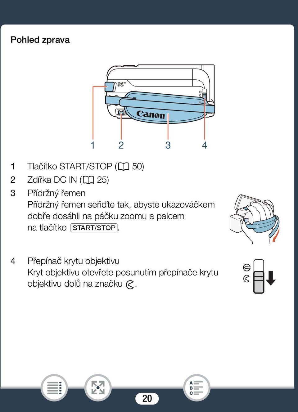 dosáhli na páčku zoomu a palcem na tlačítko Y.