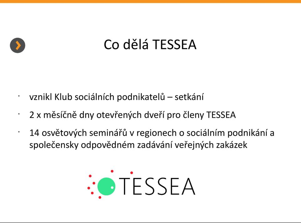 TESSEA 14 osvětových seminářů v regionech o sociálním