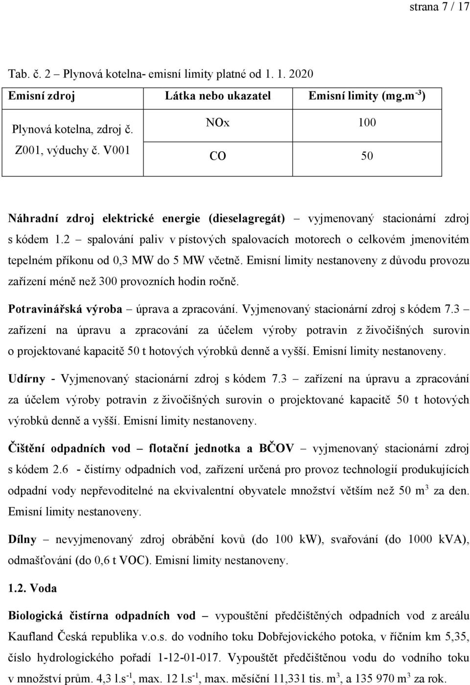 2 spalování paliv v pístových spalovacích motorech o celkovém jmenovitém tepelném příkonu od 0,3 MW do 5 MW včetně.