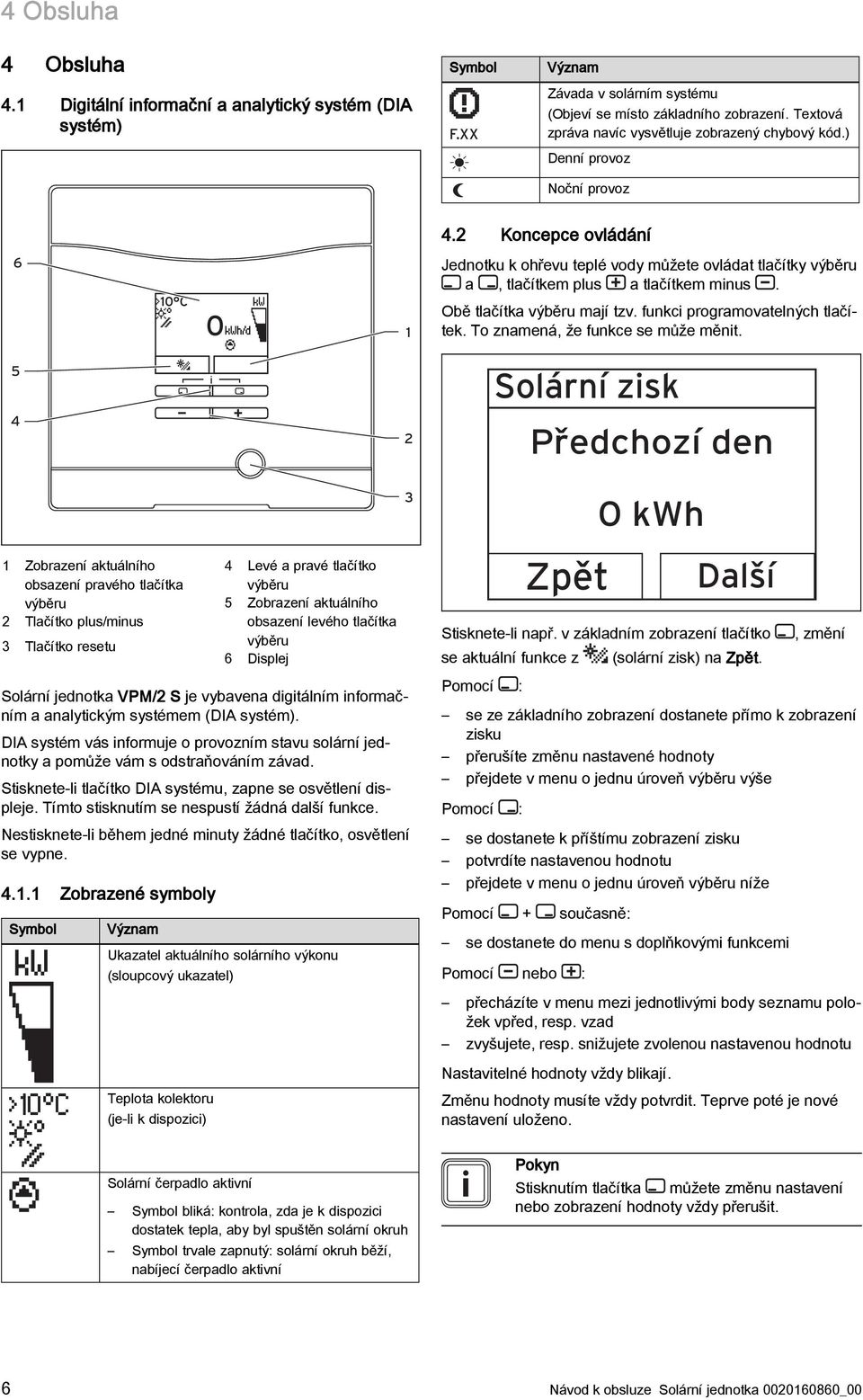 2 Koncepce ovládání Jednotku k ohřevu teplé vody můžete ovládat tlačítky výběru a, tlačítkem plus a tlačítkem minus. Obě tlačítka výběru mají tzv. funkci programovatelných tlačítek.