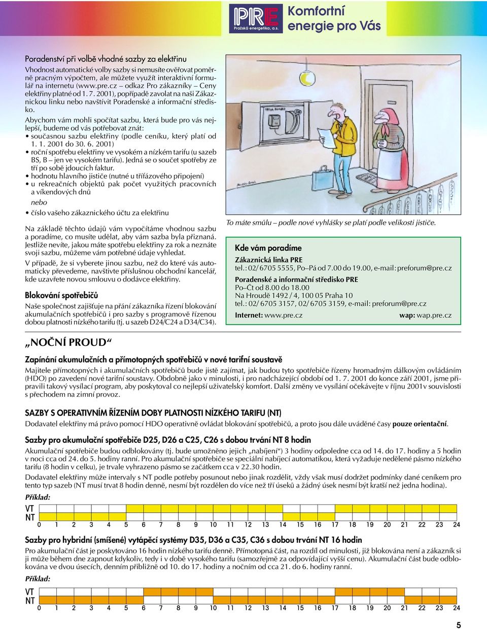 Komfortní energie pro Vás Poradenství pfii volbû vhodné sazby za elektfiinu Vhodnost automatické volby sazby si nemusíte ovûfiovat pomûrnû pracn m v poãtem, ale mûïete vyuïít interaktivní formuláfi