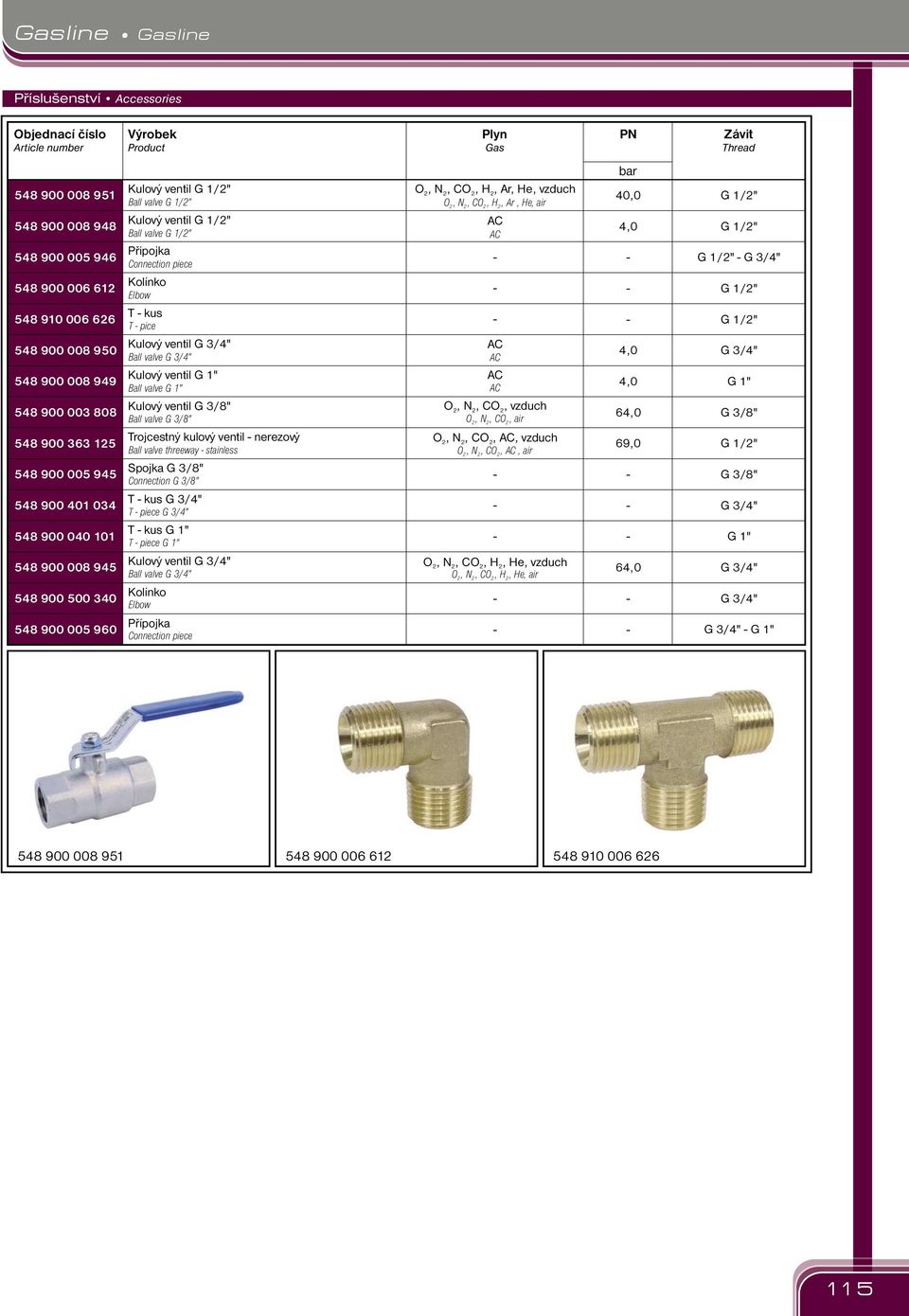 ventil G " Ball valve G " Kulový ventil G /8" Ball valve G /8" Trojcestný kulový ventil nerezový Ball valve threeway stainless Sojka G /8" Connection G /8" T kus G /" T iece G /" T kus G " T iece G "