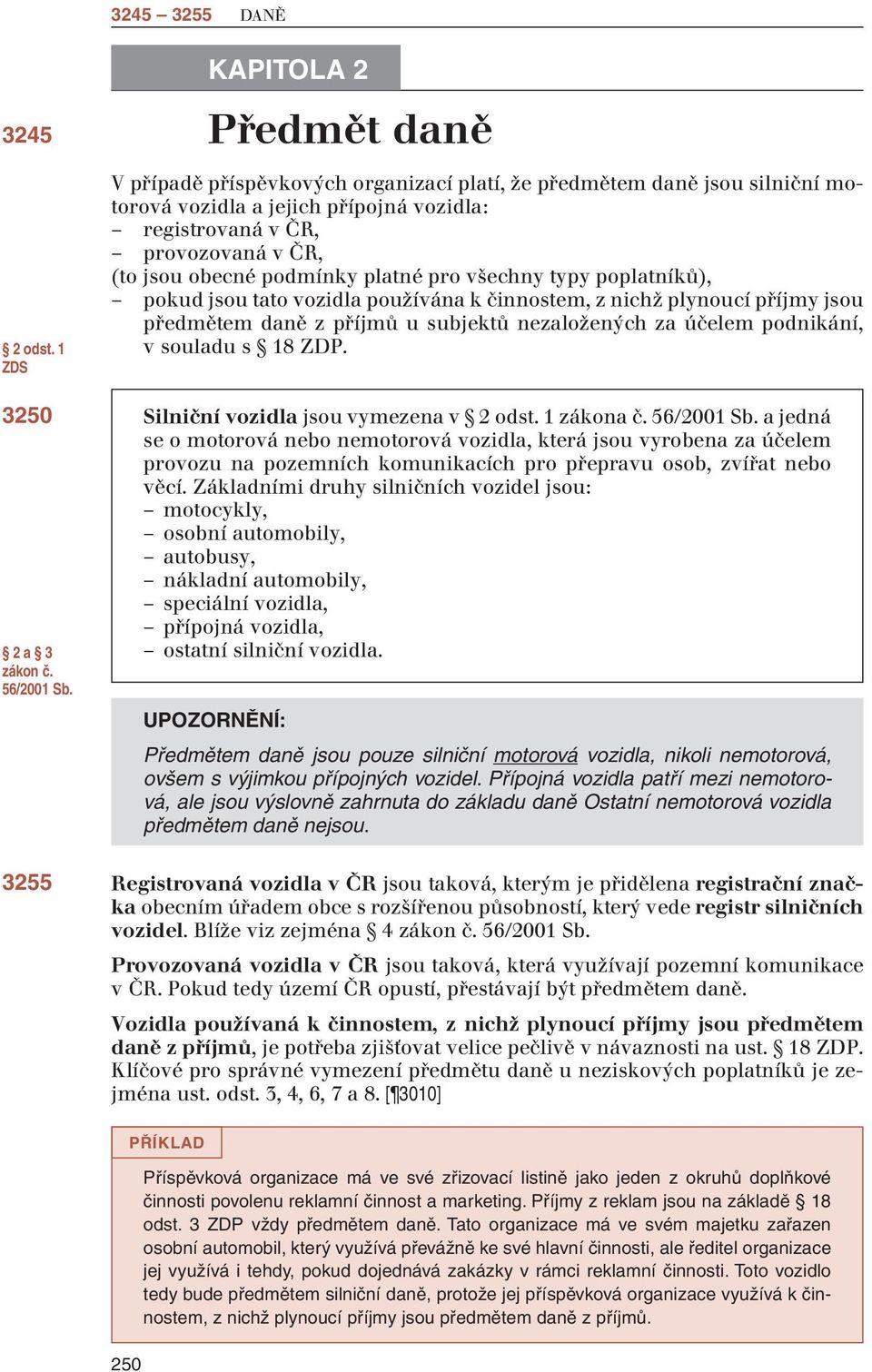 podmínky platné pro všechny typy poplatníků), pokud jsou tato vozidla používána k činnostem, z nichž plynoucí příjmy jsou předmětem daně z příjmů u subjektů nezaložených za účelem podnikání, v