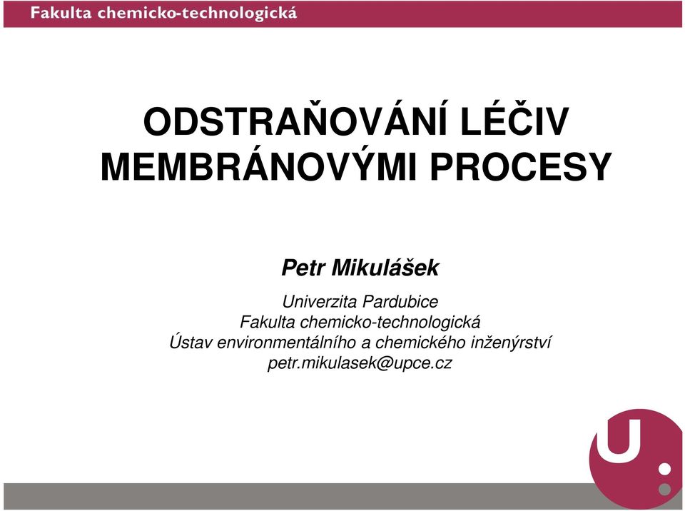 chemicko-technologická Ústav