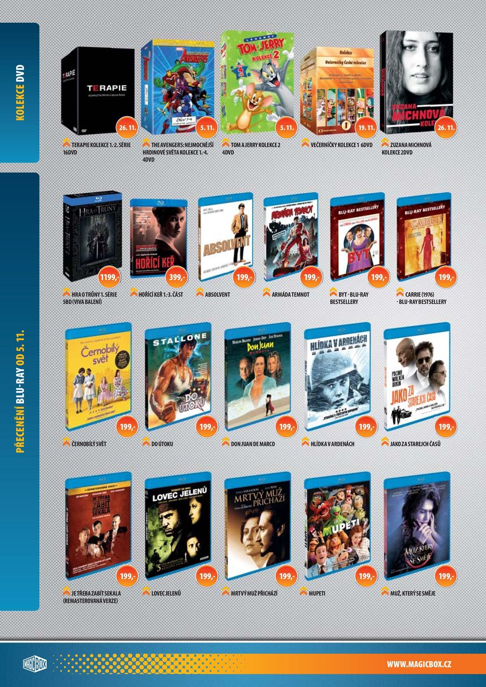 ČÁST ABSOLVENT ARMÁDA TEMNOT BYT - BLU-RAY BESTSELLERY CARRIE (1976) - BLU-RAY BESTSELLERY PŘECENĚNÍ BLU-RAY OD 5. 11.
