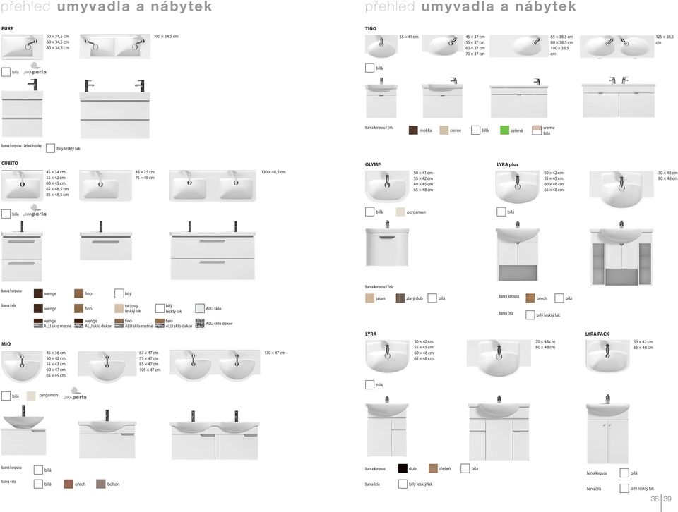 cm 60 45 cm 65 48 cm LYRA plus 50 42 cm 55 45 cm 60 46 cm 65 48 cm 70 48 cm 80 48 cm pergamon barva korpusu barva čela wenge wenge wenge ALU sklo matné fino fino wenge ALU sklo dekor bílý béžový