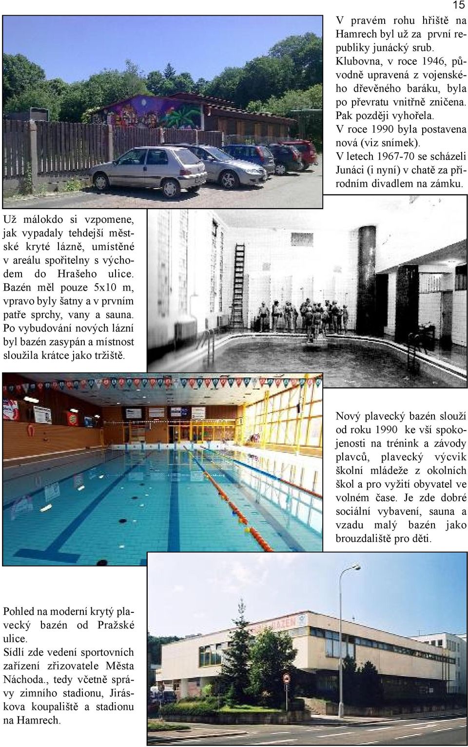 Už málokdo si vzpomene, jak vypadaly tehdejší městské kryté lázně, umístěné v areálu spořitelny s východem do Hrašeho ulice.