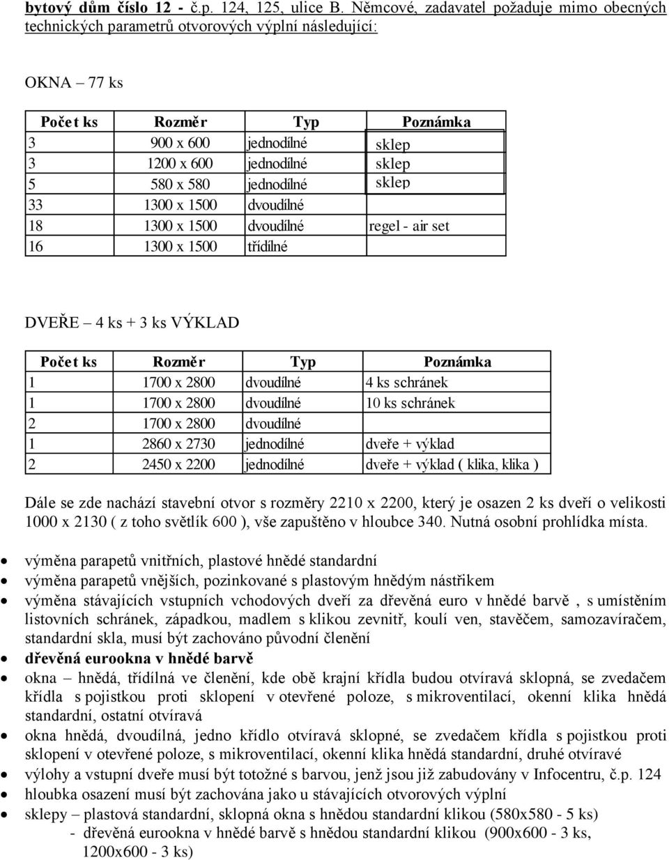 1300 x 1500 dvoudílné 18 1300 x 1500 dvoudílné regel - air set 16 1300 x 1500 třídílné DVEŘE 4 ks + 3 ks VÝKLAD 1 1700 x 2800 dvoudílné 4 ks schránek 1 1700 x 2800 dvoudílné 10 ks schránek 2 1700 x