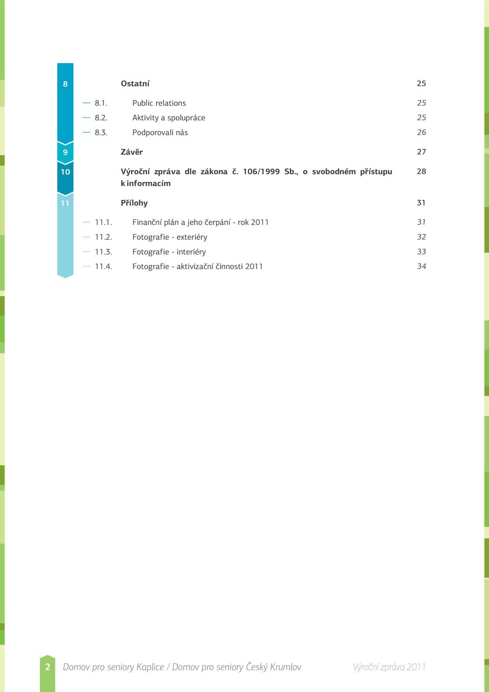 106/1999 Sb., o svobodném přístupu k informacím 27 28 11 Přílohy 31 11.1. 11.2. 11.3. 11.4.
