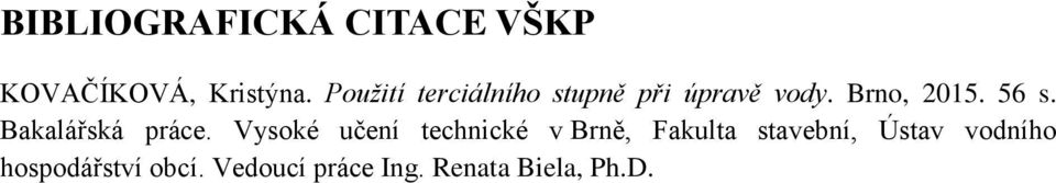 Bakalářská práce.