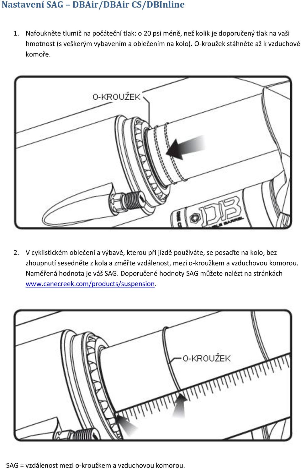 O-kroužek stáhněte až k vzduchové komoře. 2.