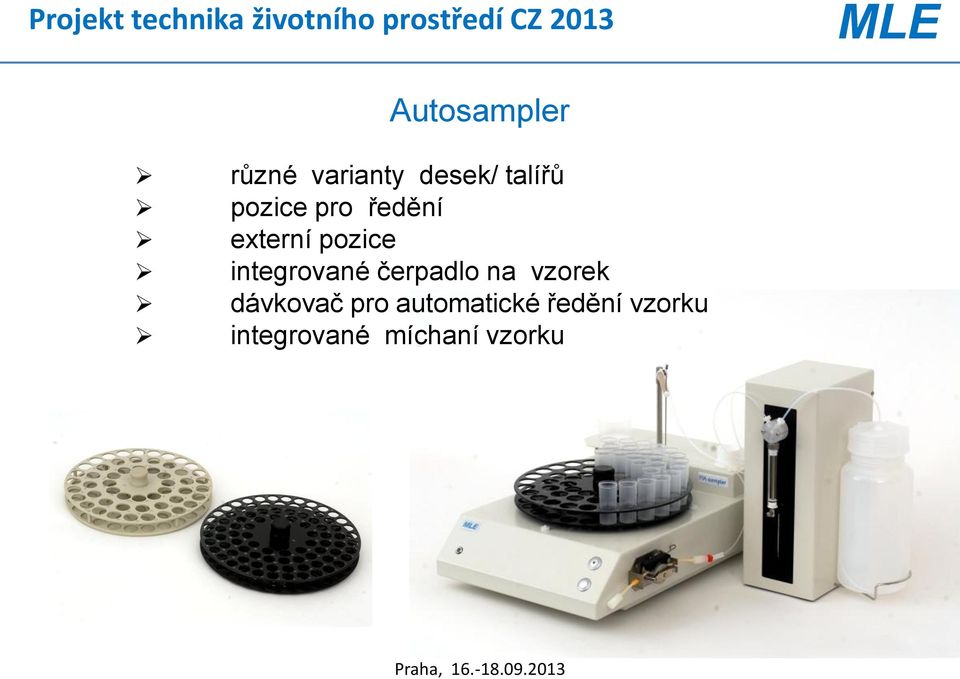 integrované čerpadlo na vzorek dávkovač