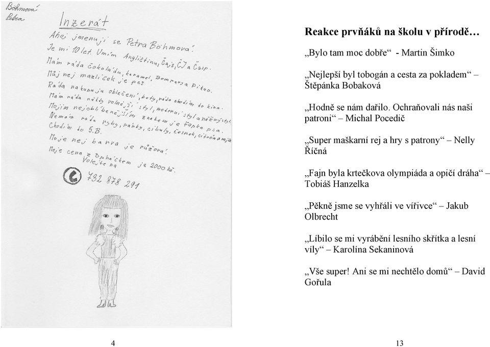 Ochraňovali nás naši patroni Michal Pocedič Super maškarní rej a hry s patrony Nelly Říčná Fajn byla krtečkova