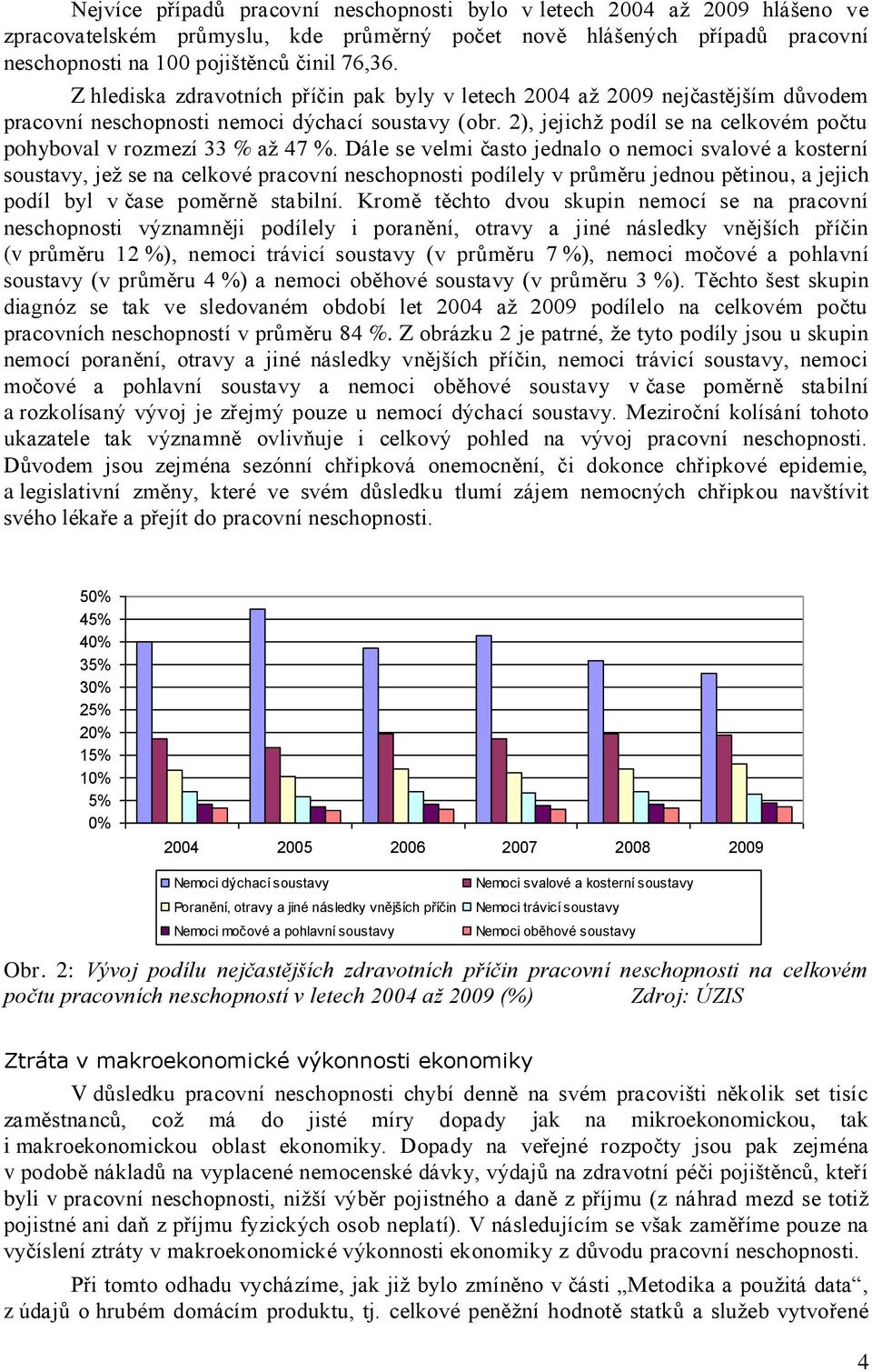 2), jejichž podíl se na celkovém počtu pohyboval v rozmezí 33 % až 47 %.