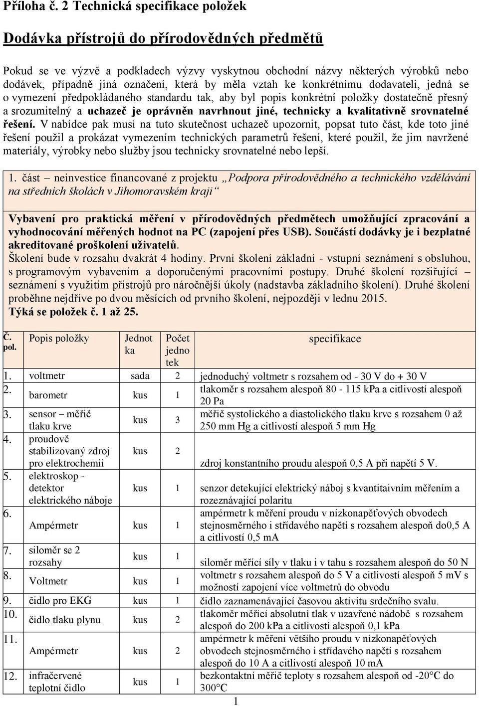 která by měla vztah ke konkrétnímu dodavateli, jedná se o vymezení předpokládaného standardu tak, aby byl popis konkrétní položky dostatečně přesný a srozumitelný a uchazeč je oprávněn navrhnout