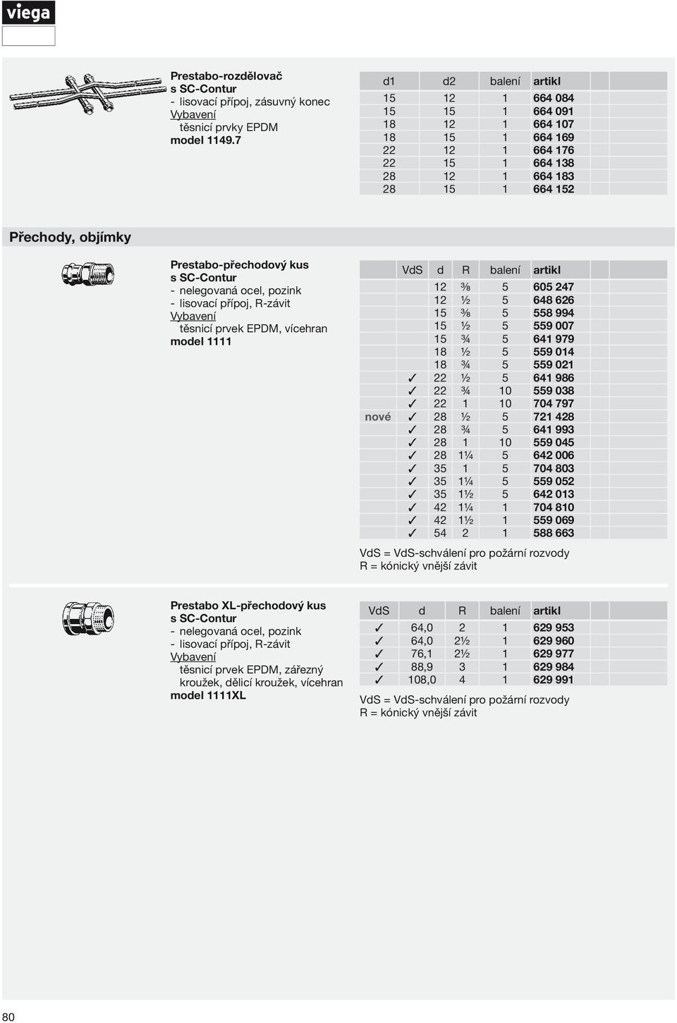 lisovací přípoj, R-závit těsnicí prvek EPDM, vícehran model 1111 VdS d R balení artikl 12 ⅜ 5 605 247 12 ½ 5 648 626 15 ⅜ 5 558 994 15 ½ 5 559 007 15 ¾ 5 641 979 18 ½ 5 559 014 18 ¾ 5 559 021 22 ½ 5