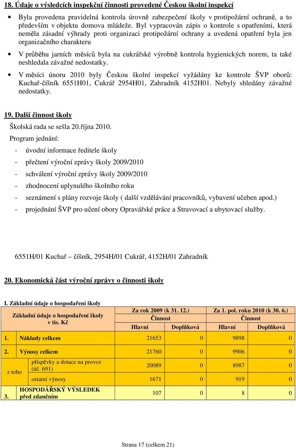 cukrářské výrobně kontrola hygienických norem, ta také neshledala závažné nedostatky.