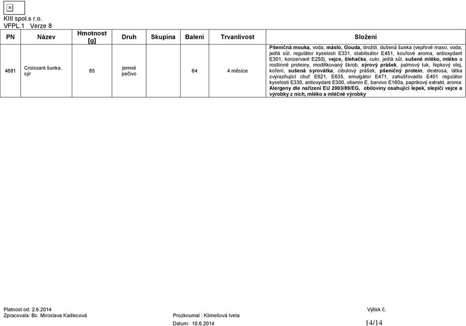 koření, sušená syrovátka, cibulový prášek, pšeničný protein, dextrosa, látka zvýrazňující chuť E621, E635, emulgátor E471, zahušťovadlo E401 regulátor kyselosti E330, antioxydant E300,