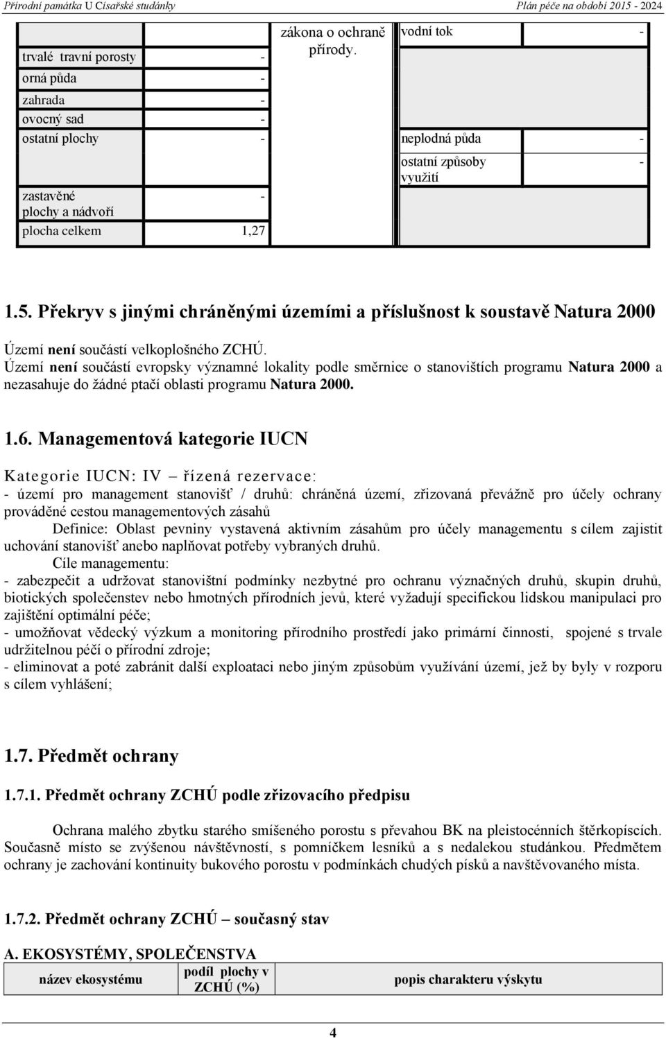 Překryv s jinými chráněnými územími a příslušnost k soustavě Natura 2000 Území není součástí velkoplošného ZCHÚ.