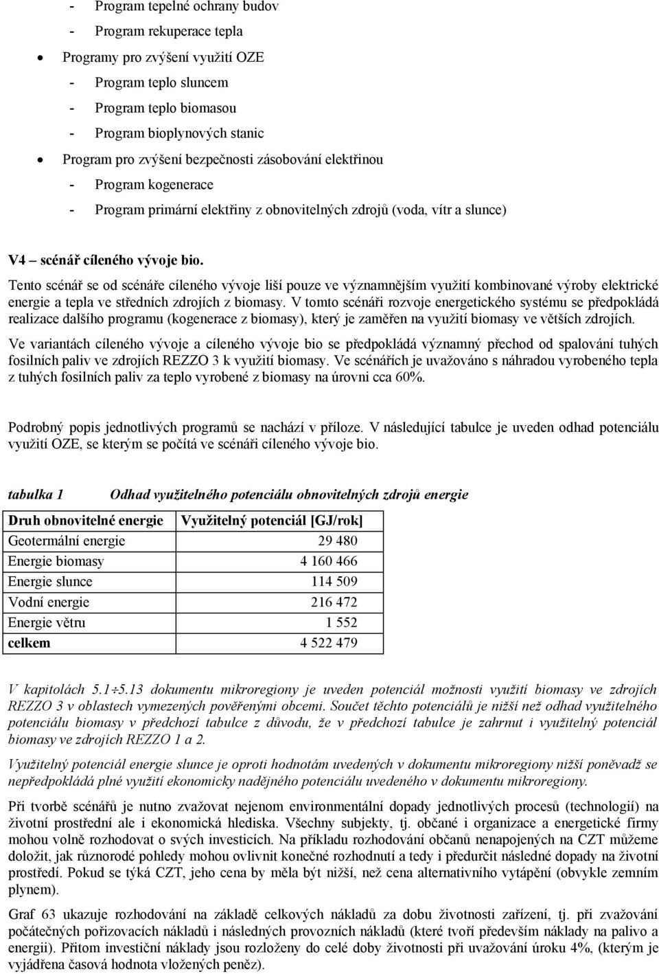 Tento scénář se od scénáře cíleného vývoje liší pouze ve významnějším využití kombinované výroby elektrické energie a tepla ve středních zdrojích z biomasy.