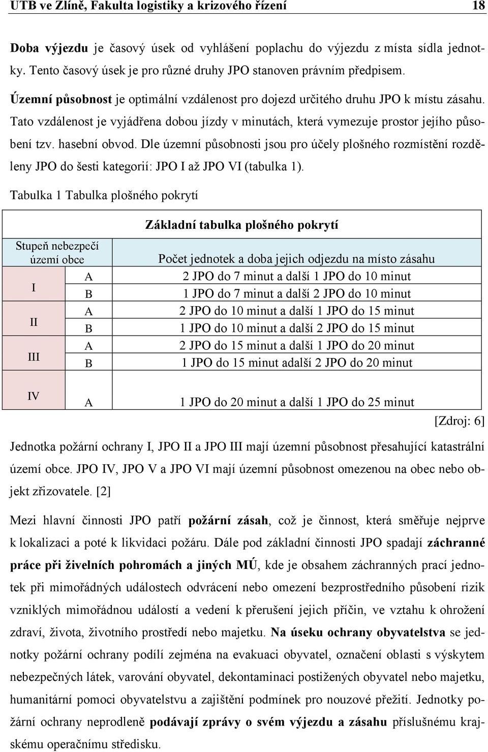 Tato vzdálenost je vyjádřena dobou jízdy v minutách, která vymezuje prostor jejího působení tzv. hasební obvod.