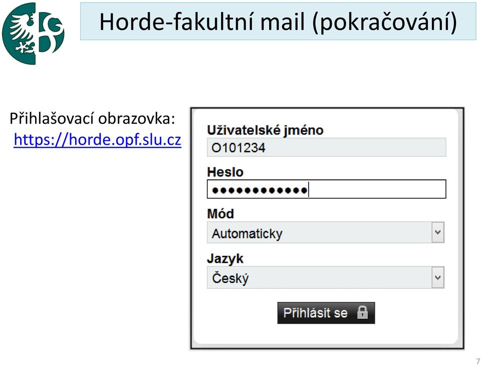 Přihlašovací