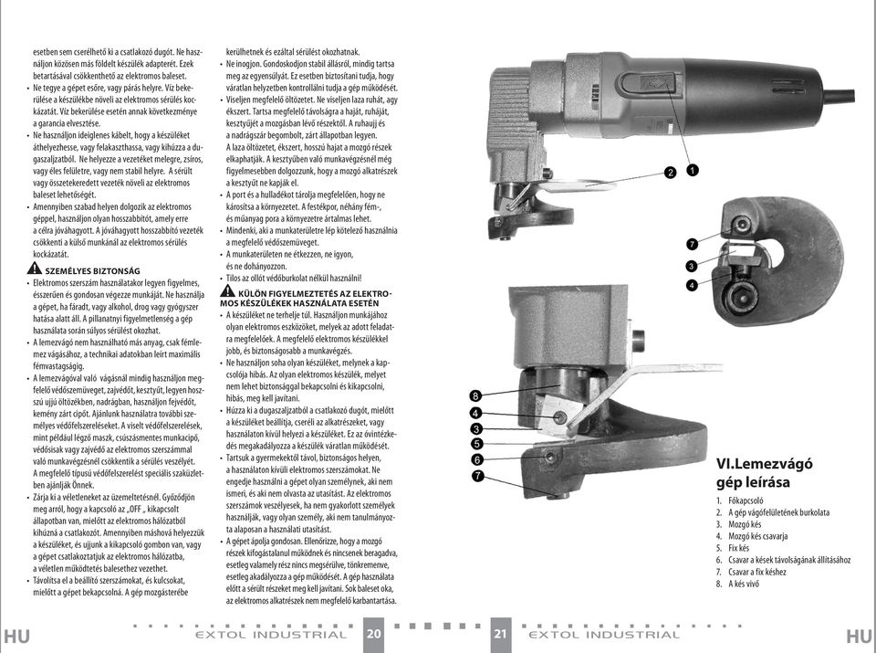 Ne használjon ideiglenes kábelt, hogy a készüléket áthelyezhesse, vagy felakaszthassa, vagy kihúzza a dugaszaljzatból.