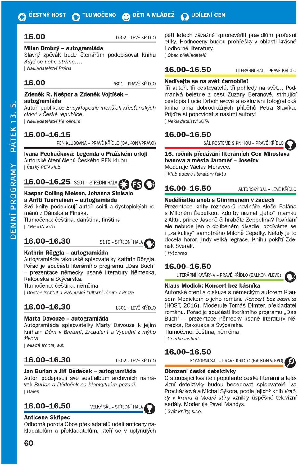 15 Ivana Pecháčková: Legenda o Pražském orloji 16.00 16.