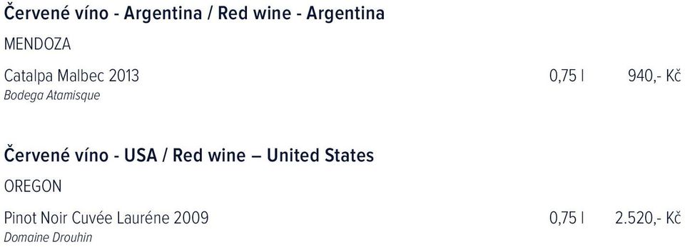 Červené víno - USA / Red wine United States OREGON