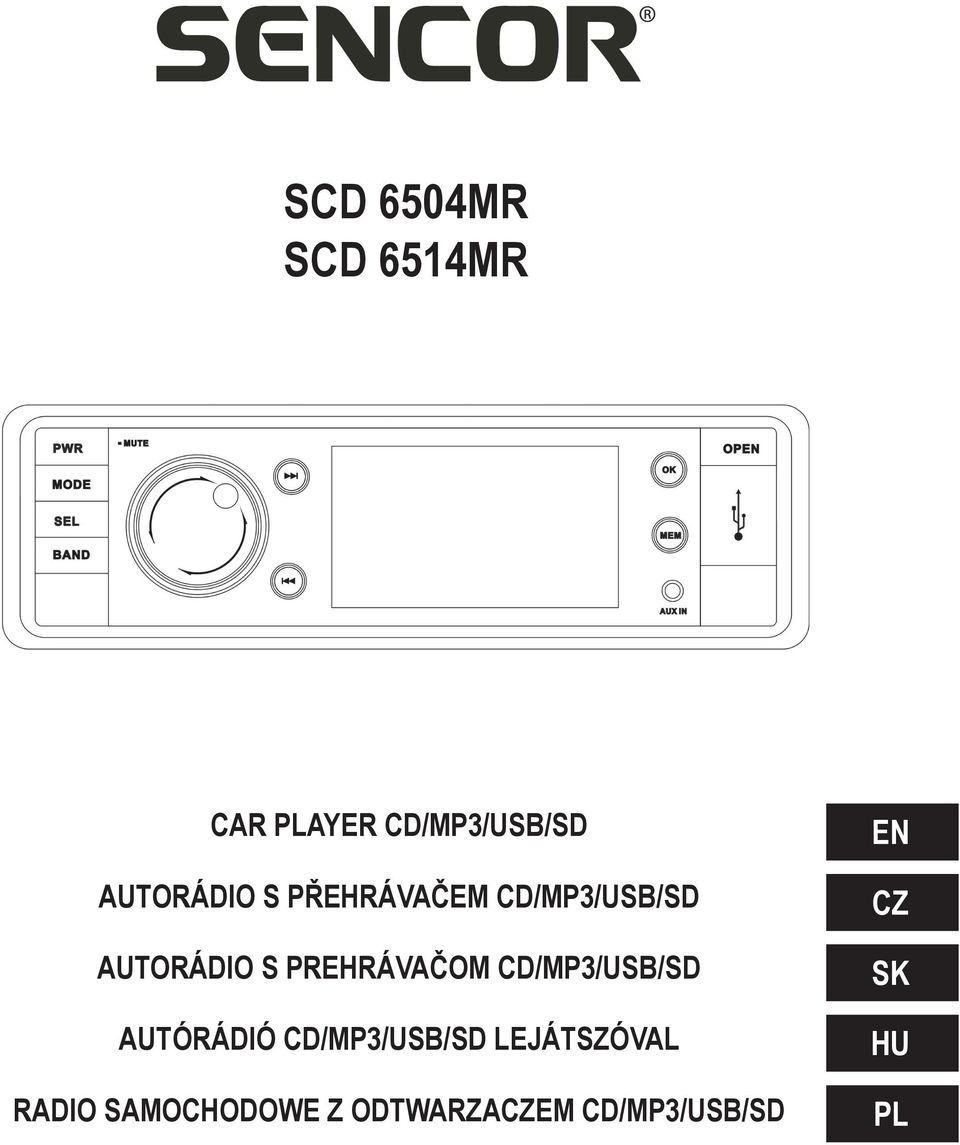 PREHRÁVAČOM CD/MP3/USB/SD AUTÓRÁDIÓ CD/MP3/USB/SD