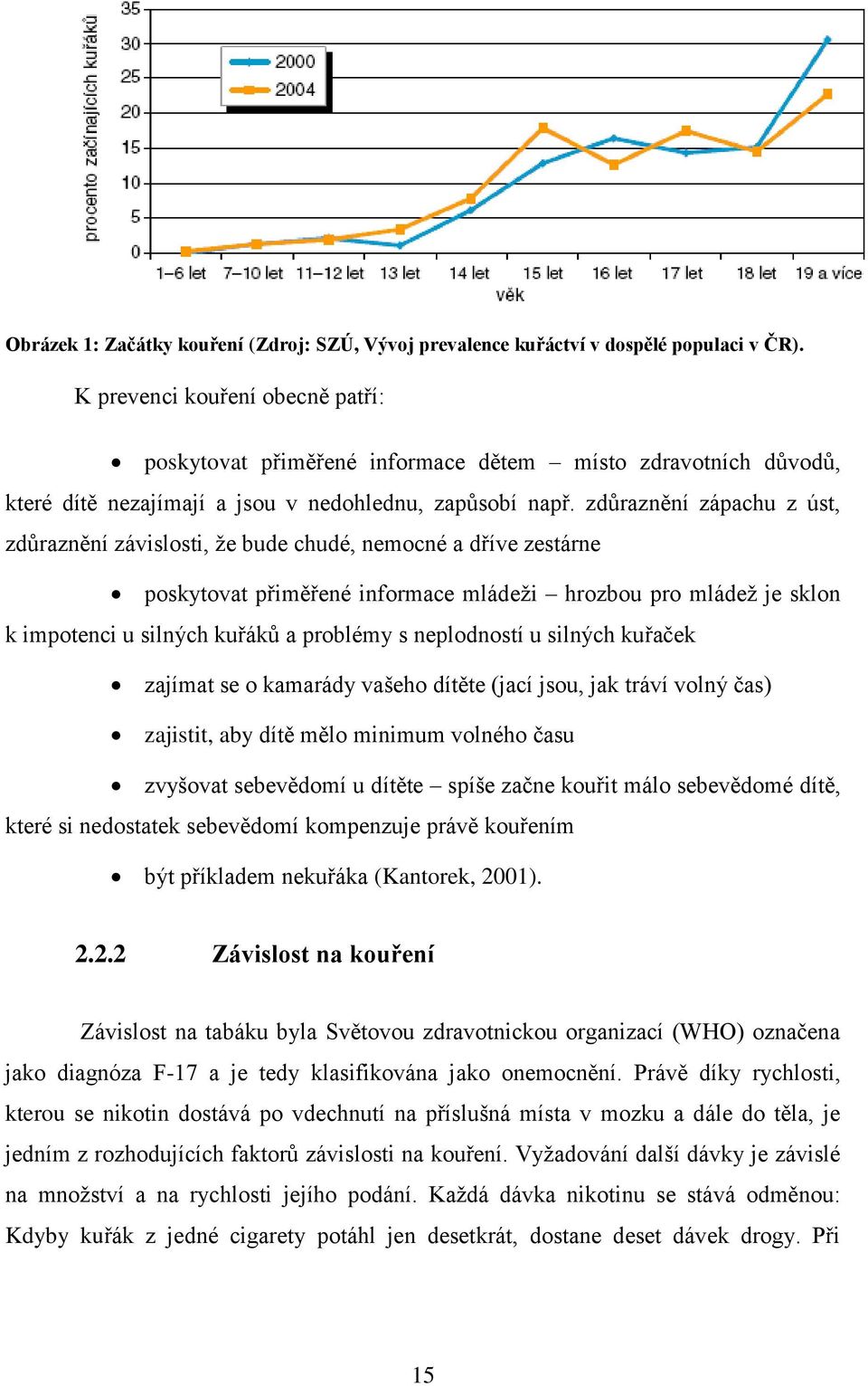 zdůraznění zápachu z úst, zdůraznění závislosti, že bude chudé, nemocné a dříve zestárne poskytovat přiměřené informace mládeži hrozbou pro mládež je sklon k impotenci u silných kuřáků a problémy s