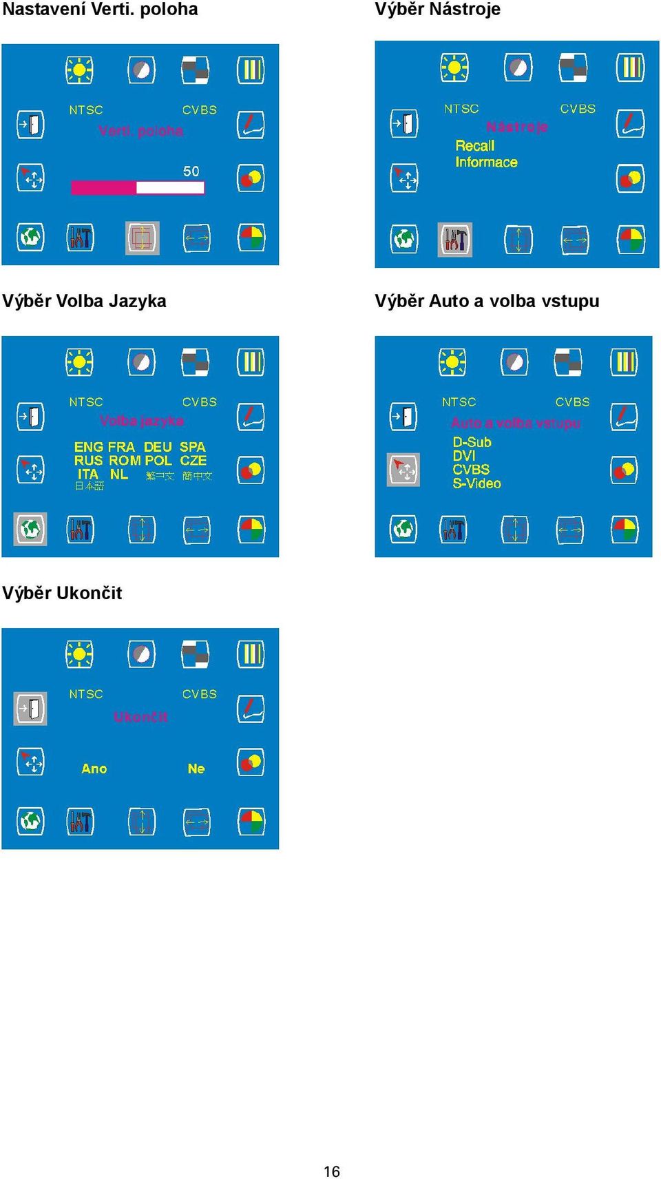 Výběr Volba Jazyka Výběr