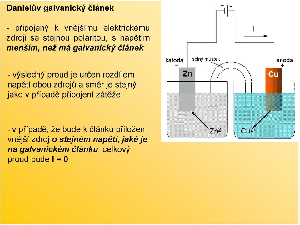 napětí obou zdrojů a směr je stejný jako v případě připojení zátěže - vpřípadě, že bude k