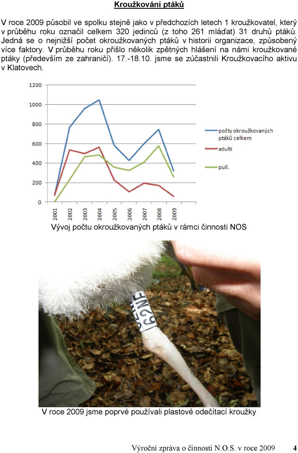 V průběhu roku přišlo několik zpětných hlášení na námi kroužkované ptáky (především ze zahraničí). 17.-18.10.