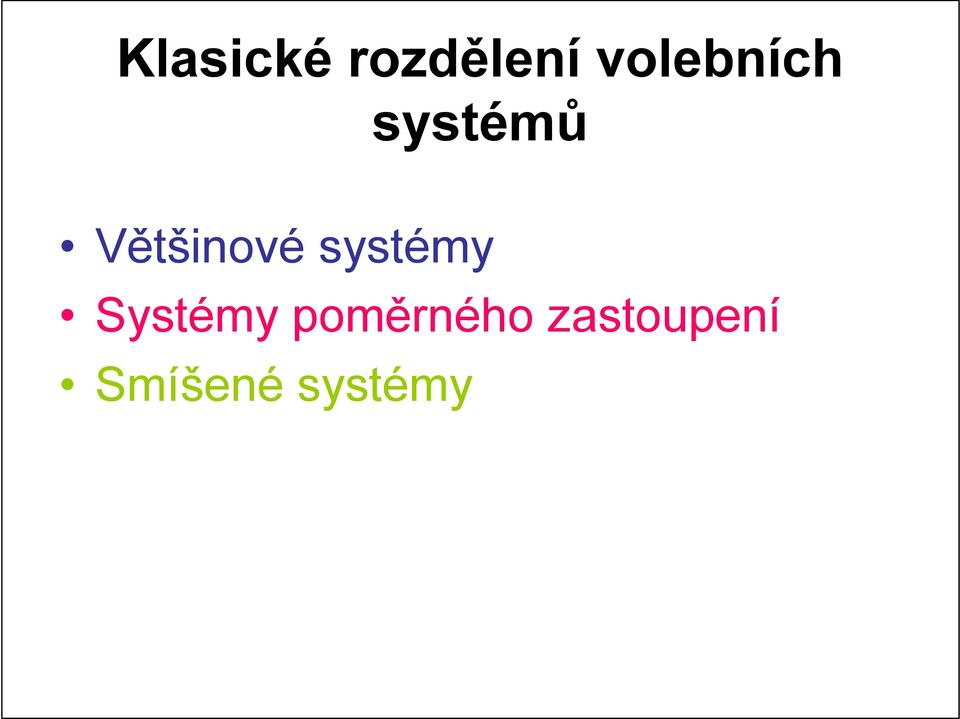 Většinové systémy
