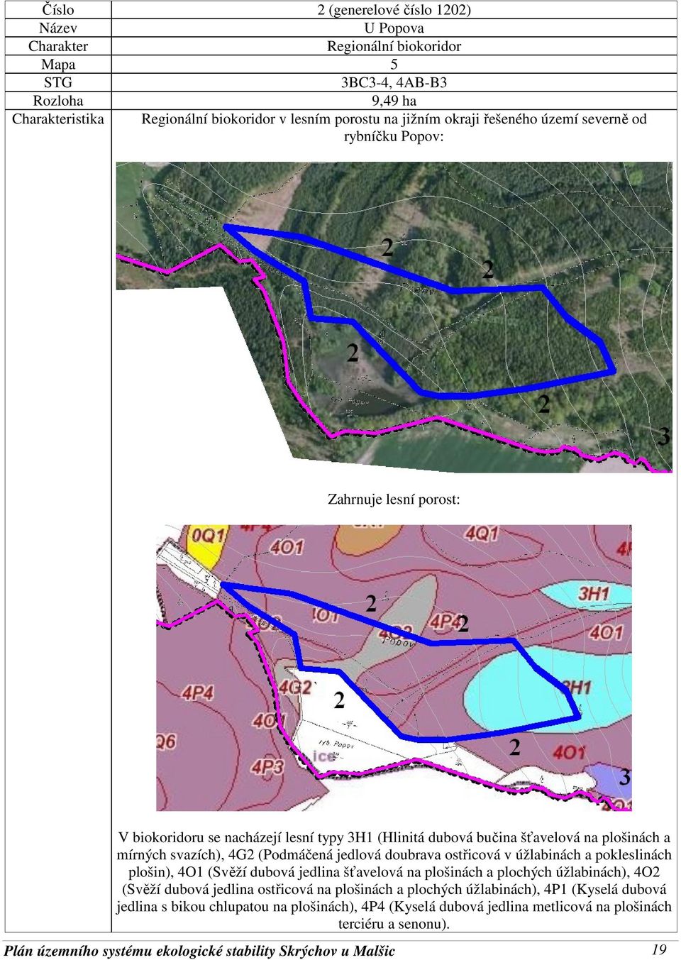 svazích), 4G2 (Podmáčená jedlová doubrava ostřicová v úžlabinách a pokleslinách plošin), 4O1 (Svěží dubová jedlina šťavelová na plošinách a plochých úžlabinách), 4O2 (Svěží dubová