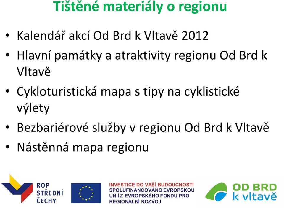 Cykloturistická mapa s tipy na cyklistické výlety