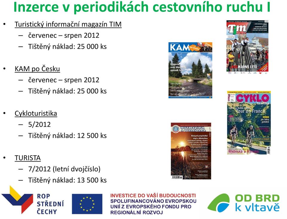 srpen 2012 Tištěný náklad: 25 000 ks Cykloturistika 5/2012 Tištěný