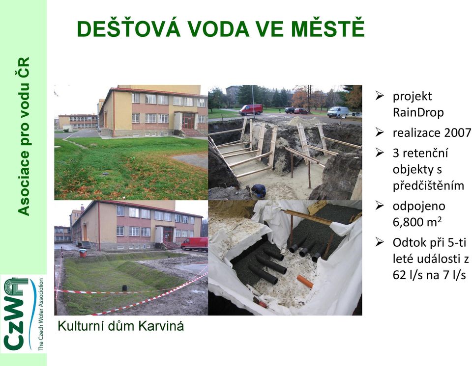 předčištěním odpojeno 6,800 m 2 Odtok při