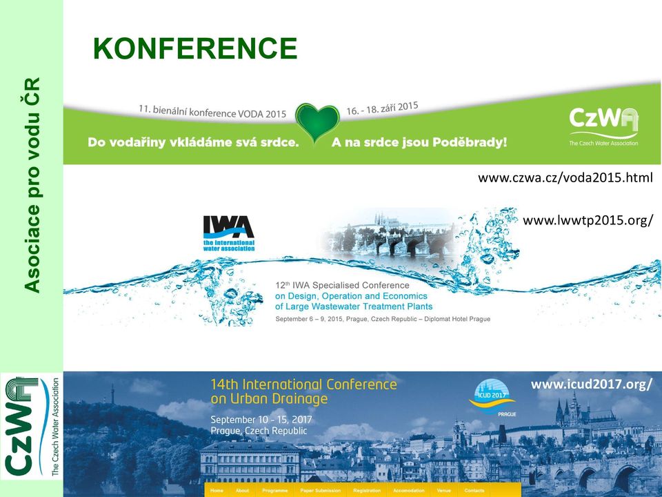 KONFERENCE www.czwa.cz/voda2015.