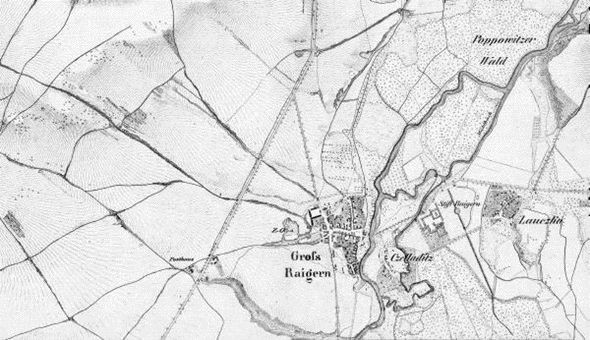vojenského mapování 7  8 Rajhrad na mapě Brna a okolí z let