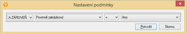 Příklad - budou filtrovány všechny účty, jejichž kód účtu začíná na 1 a mají kdekoliv v názvu účtu mater Záložka Rozšířený Umožňuje zkušenějším uživatelům nastavit si filtr ručně, i s využitím