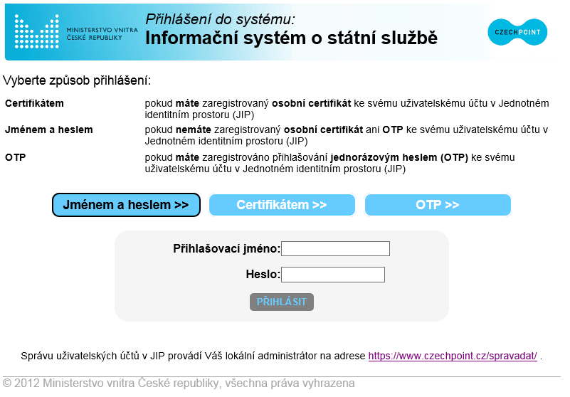 1. Obecné 1.1 Přihlášení a odhlášení 1. Uživatel přistoupí na veřejnou část portálu ISoSS na adrese https://portal.isoss.cz 2.