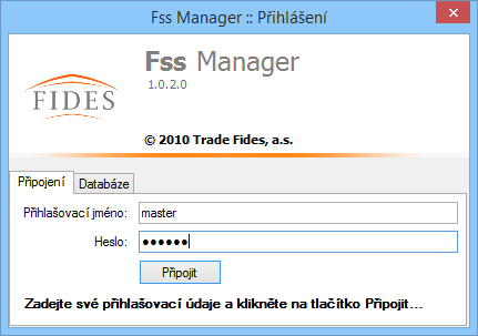 15 Fides Software Storage Administrator manuál správce Test spojení ověří, zdali je možné se se zadanými údaji připojit do databáze Obr.