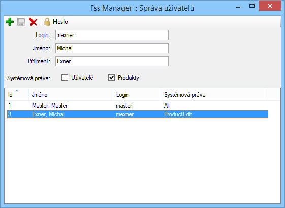 20 Fides Software Storage Administrator manuál správce 5 Uživatel Uživatel, je každý kdo se přihlašuje k aplikaci FSS Manager.