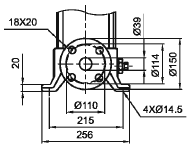 Rozměry a hmotnosti - SB10 Příruba (DIN-JIS) PN 16-25 / DN40 Typ čerpadla Motor P 2 DIN příruby [kw] H1 H2 Rozměr [mm] SB Čistá hmotnost [kg] D1 D2 D3 DIN příruby SB10-1 0.